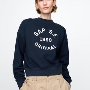 GAP Originals 1969 dark navy cropped sweater